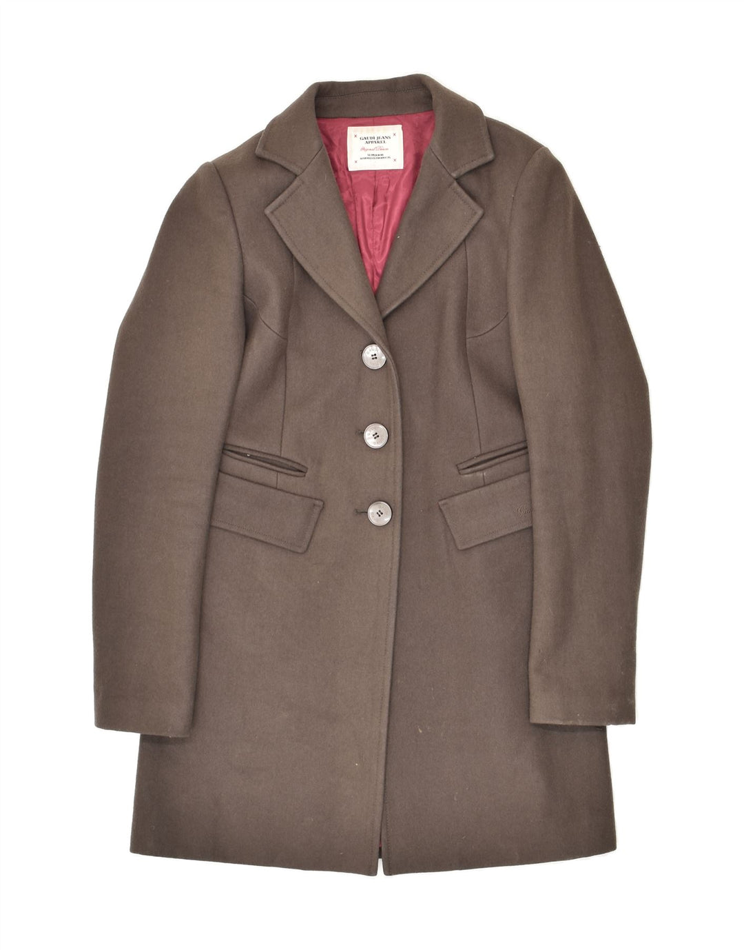 GAUDI Womens Chesterfield Coat IT 44 Medium Grey Polyester | Vintage Gaudi | Thrift | Second-Hand Gaudi | Used Clothing | Messina Hembry 