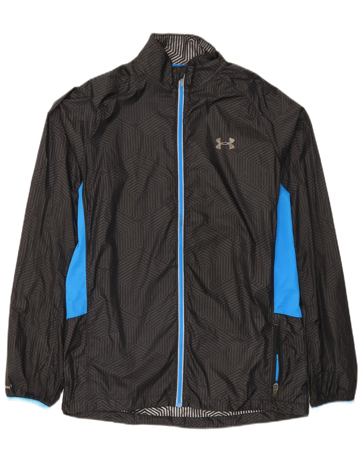 Мужская дождевик Under Armour UK 38, средний черный, нейлон с цветными блоками
