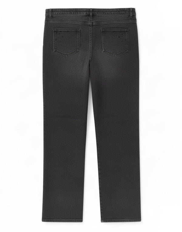 Женские укороченные прямые джинсы Marks & Spencer UK 16, большие W34 L26, черные
