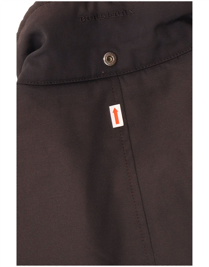 BURBERRY Мужское пальто UK 40 большое черное из полиамида Classic