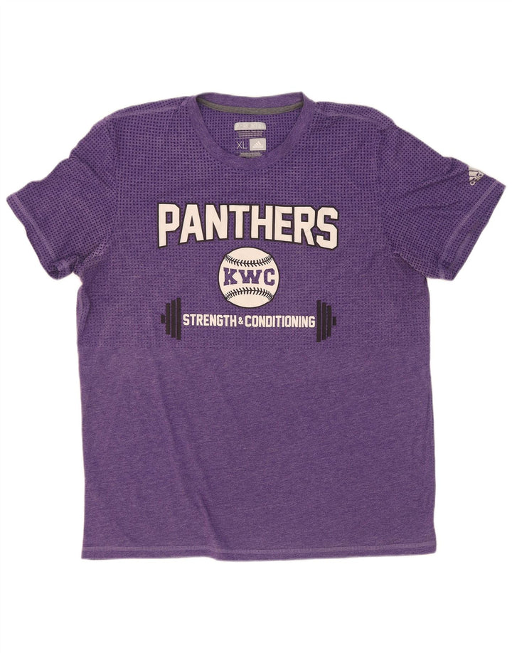 Adidas Мужская футболка с рисунком Panthers Top XL Фиолетовый полиэстер