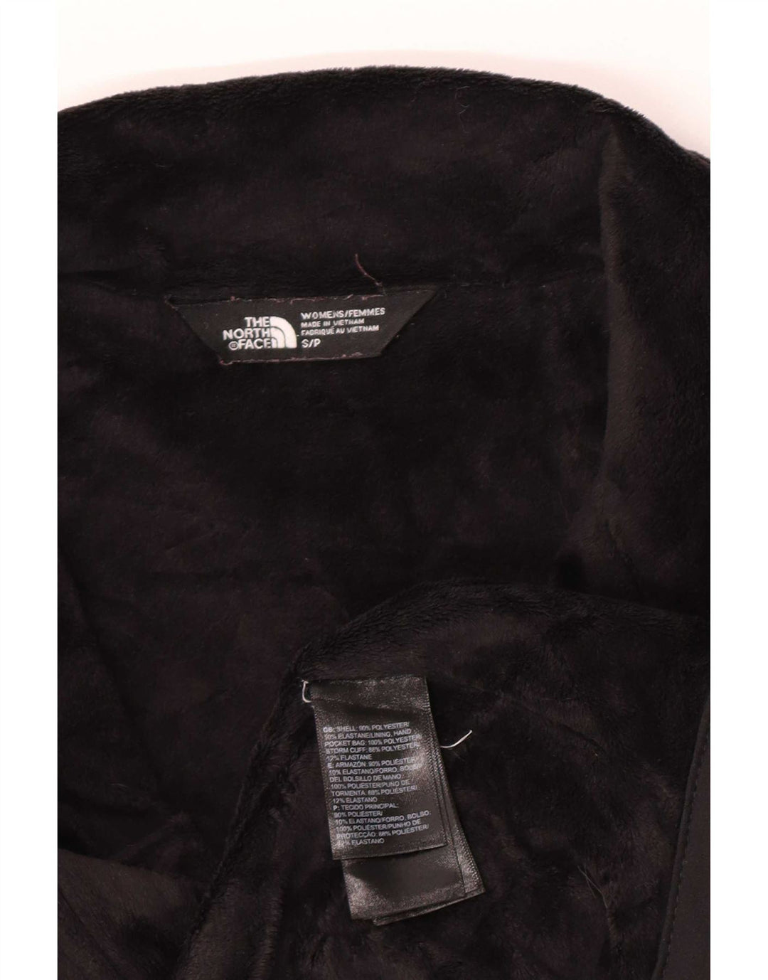 Женская ветровка The North Face из шерпа, Великобритания 10, маленькая, черный полиэстер