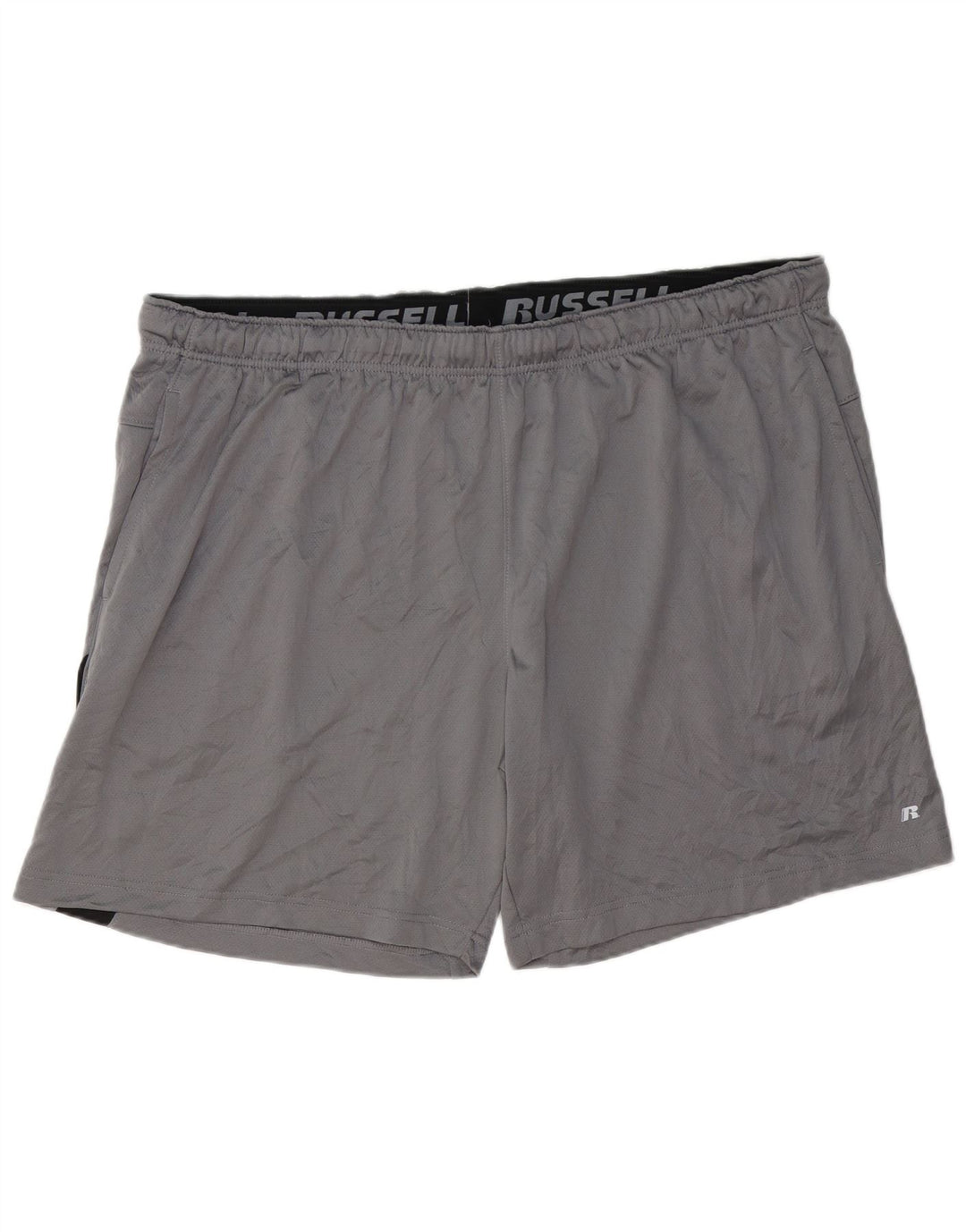 Мужские спортивные шорты RUSSELL ATHLETIC 3XL, серые, полиэстер с цветными блоками