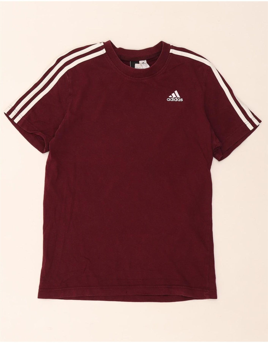 Мужская футболка ADIDAS, маленький темно-бордовый хлопок