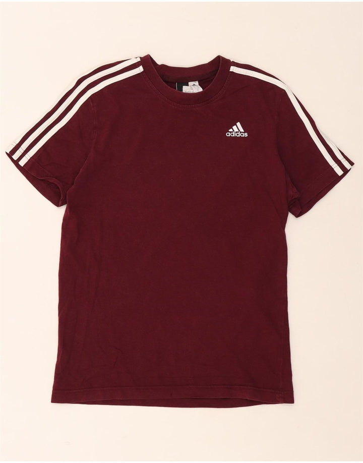 Мужская футболка ADIDAS, маленький темно-бордовый хлопок