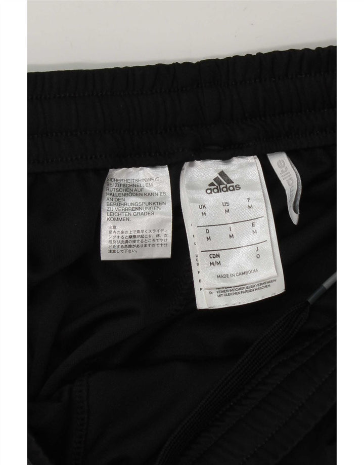 Мужские спортивные шорты Adidas среднего размера из полиэстера черного цвета