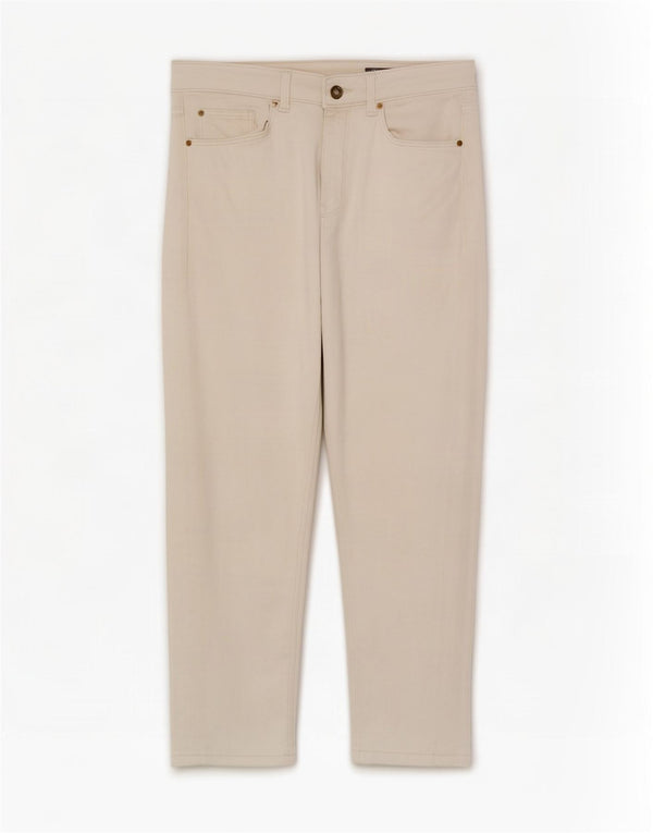 Marks & Spencer Womens Cropped Jeans UK 12 Medium W28 L21 Off White Cotton