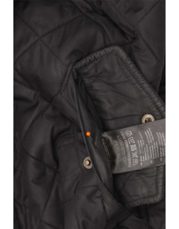 Мужская стеганая куртка Barbour UK 36, маленькая, темно-синяя, полиэстер