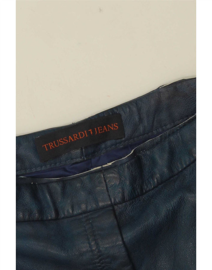 Trussardi Женские кожаные шорты W30 Medium Navy Blue