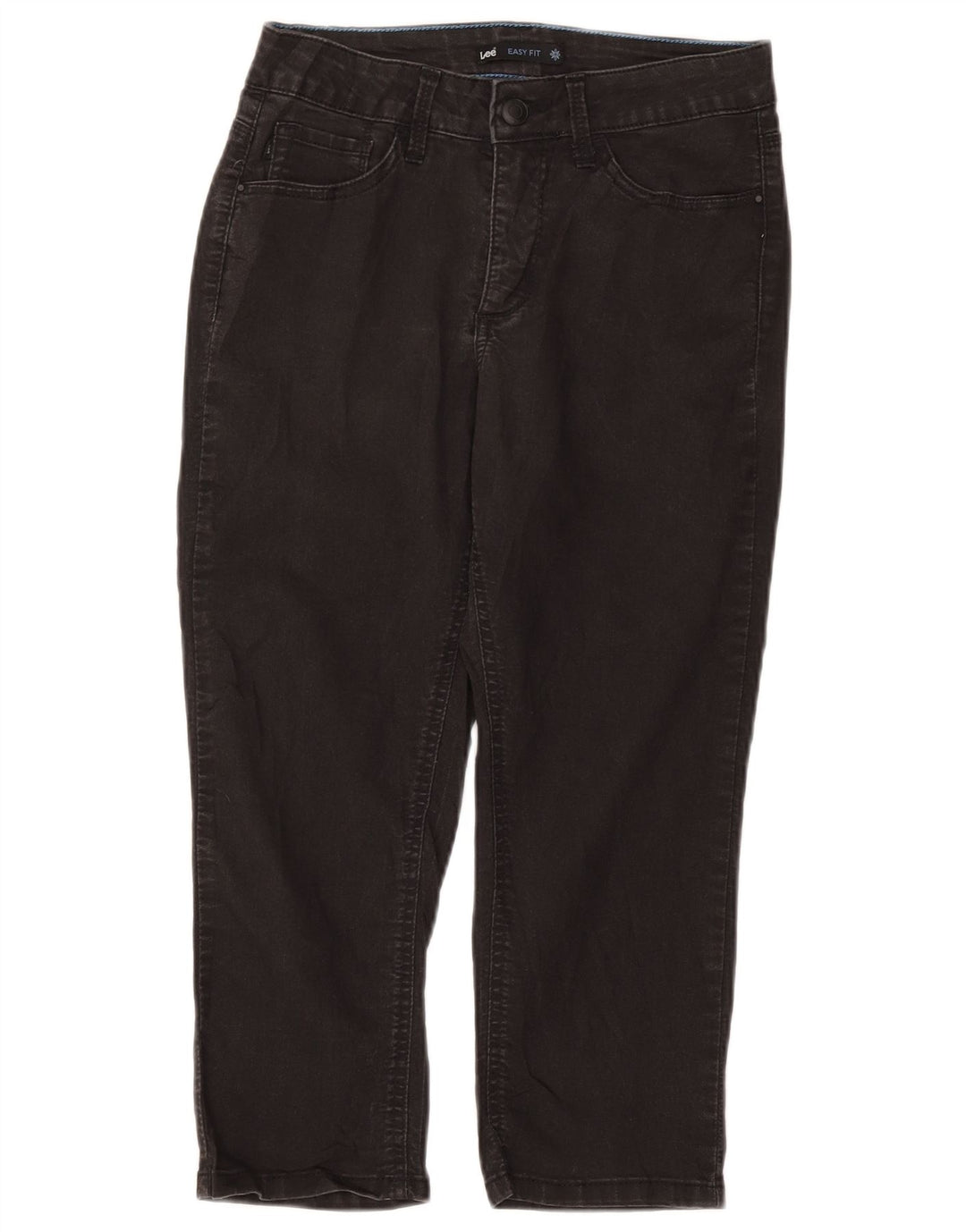 Женские джинсы-капри свободного покроя Lee, США 8, средние W28 L21, черные, хлопковые