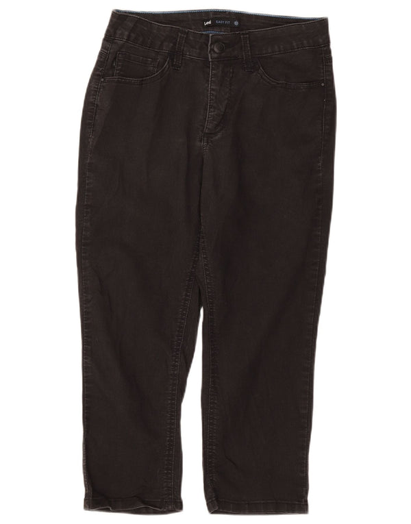 Женские джинсы-капри свободного покроя Lee, США 8, средние W28 L21, черные, хлопковые