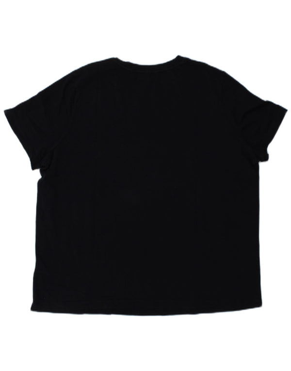 TOMMY HILFIGER Женская футболка с рисунком Top UK 18 XL Темно-синий хлопок