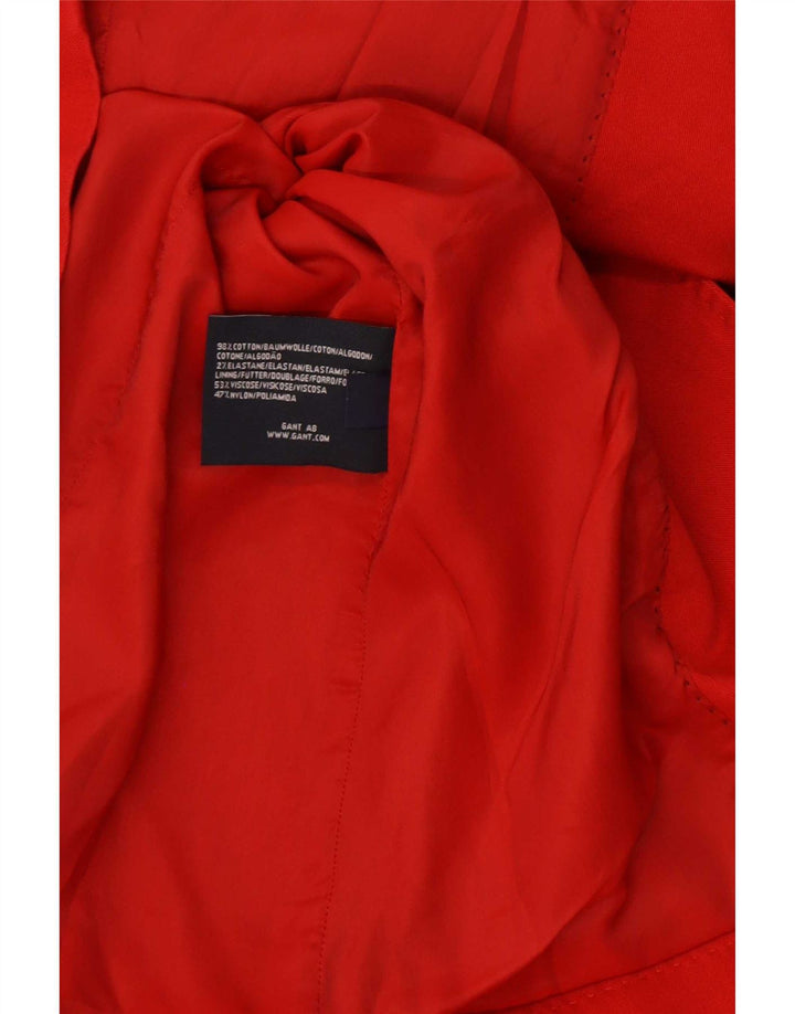 Женский пиджак Gant UK 12, хлопковый средний красный