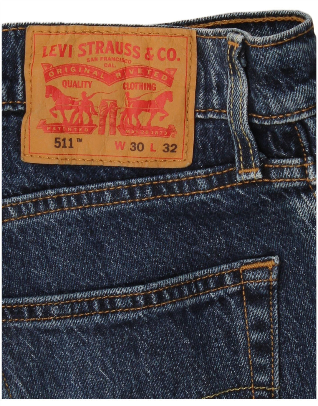 Мужские джинсы LEVI'S 511 Slim W30 L28 Синие, хлопок