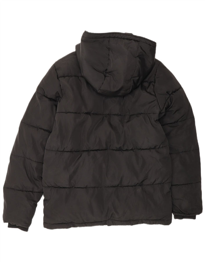 Утепленная куртка Lyle & Scott для мальчиков с капюшоном 14-15 лет, черный полиэстер