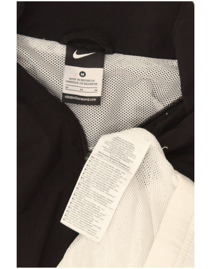 Мужская спортивная куртка Nike, средний черный полиэстер с цветными блоками