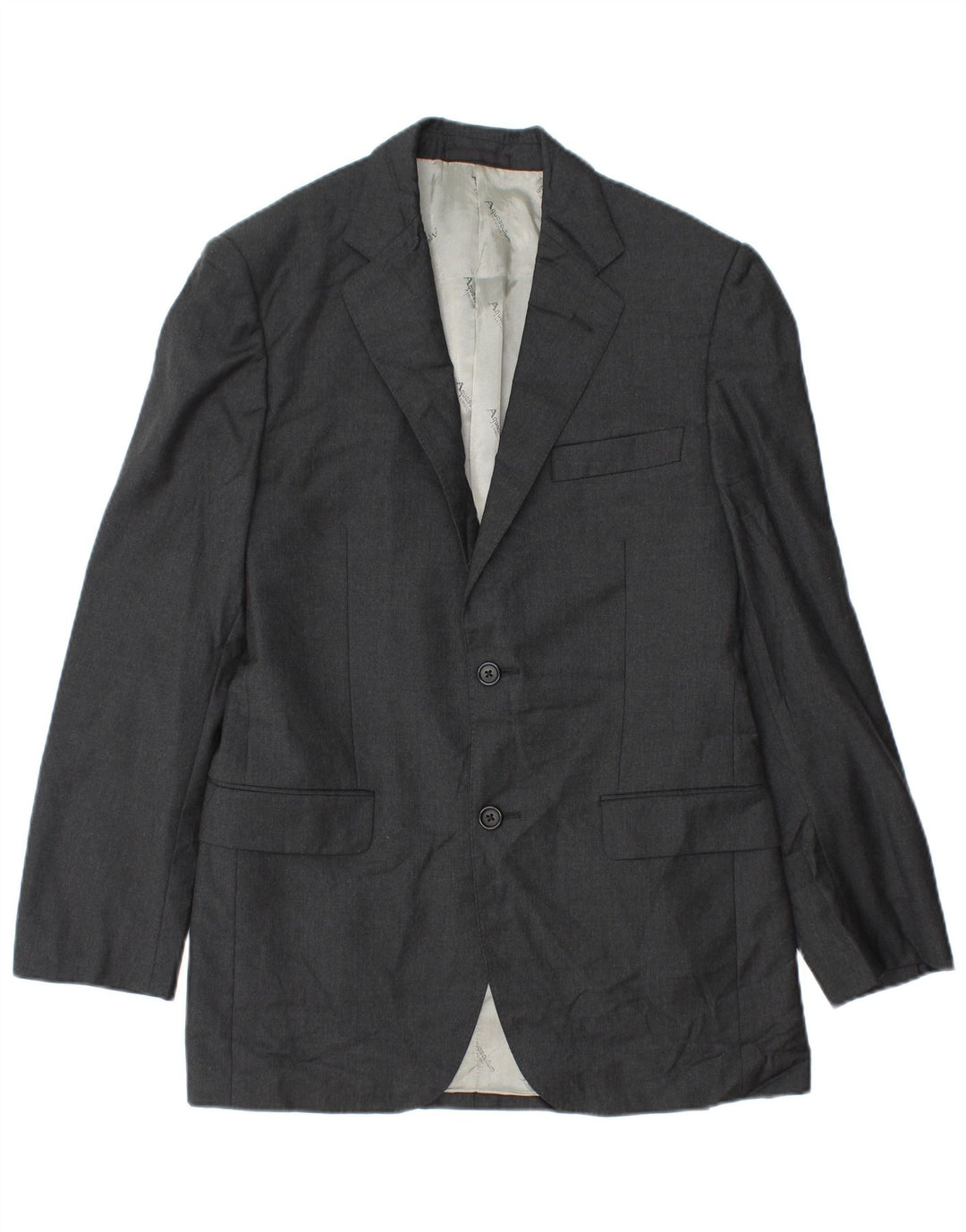 Мужской пиджак Aquascutum на 2 пуговицах, Великобритания, 36, маленький, серый, шерстяной