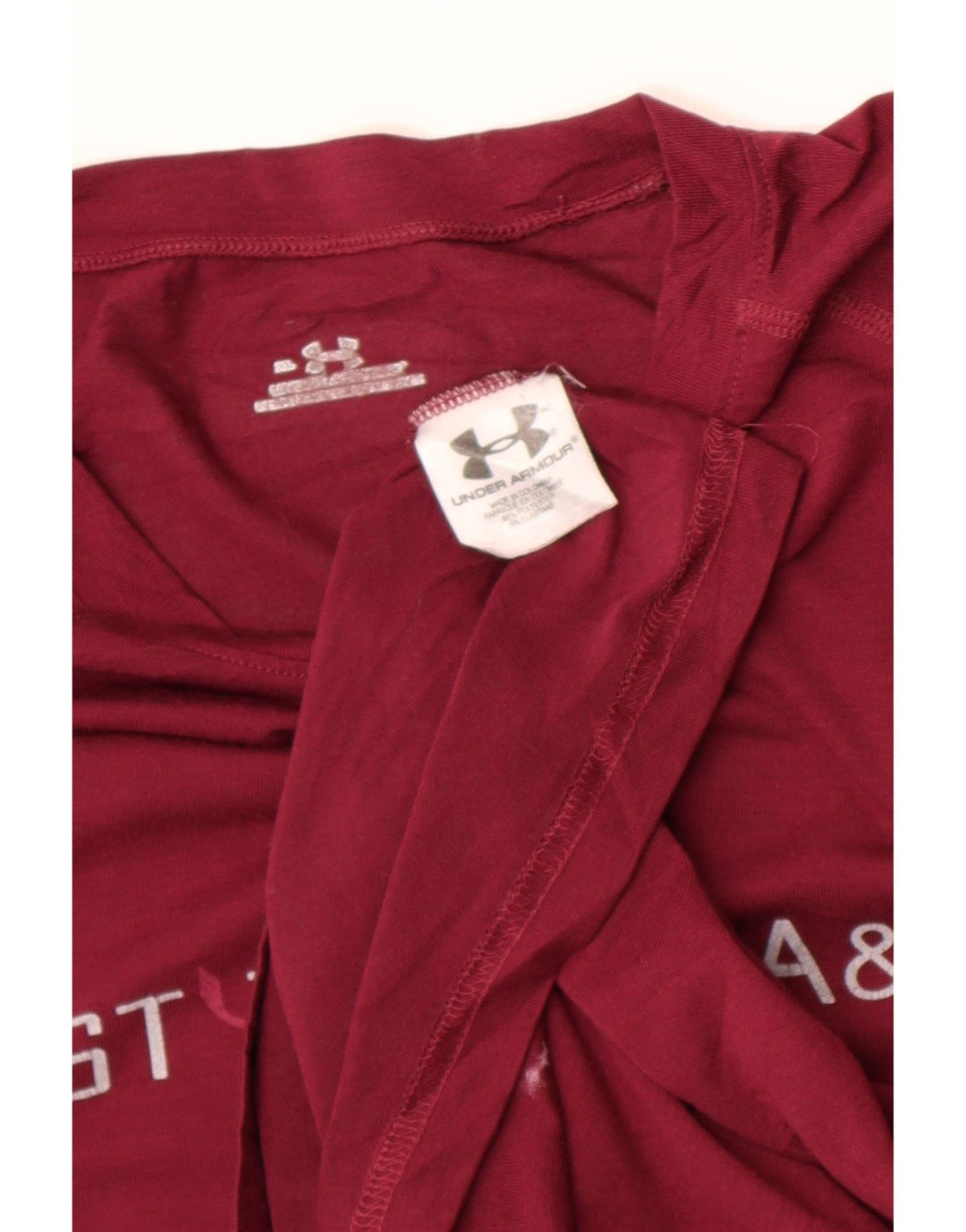 Мужской топ с рисунком Under Armour с длинным рукавом XL, бордовый полиэстер