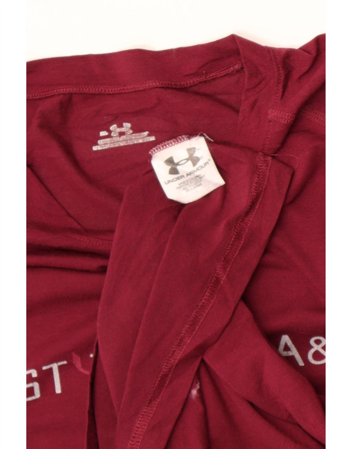 Мужской топ с рисунком Under Armour с длинным рукавом XL, бордовый полиэстер