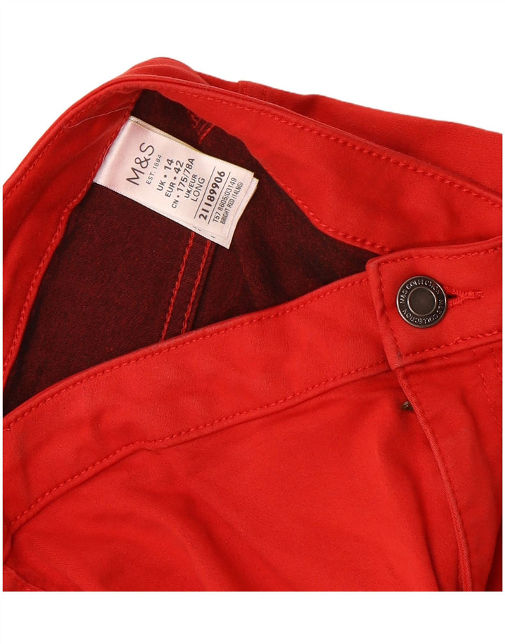 Женские повседневные брюки Marks & Spencer UK 14 Medium W30 L31 красные