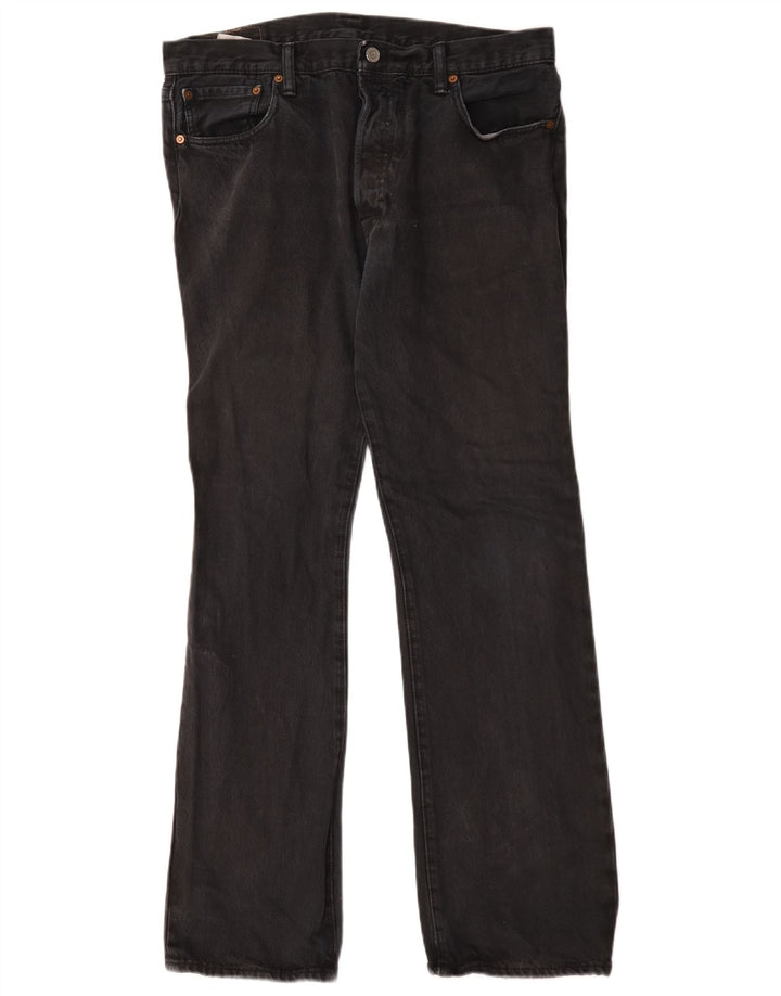 Мужские прямые джинсы LEVI'S W34 L32, черный хлопок