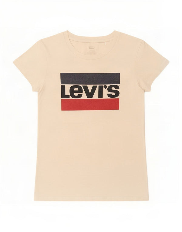 Levi's Womens Graphic T-Shirt Top UK 6 XS White Cotton