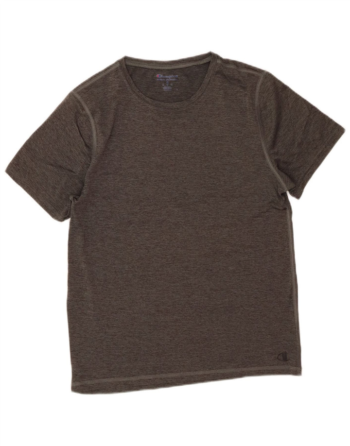 CHAMPION Mens T-Shirt Top Medium Grey Polyester
