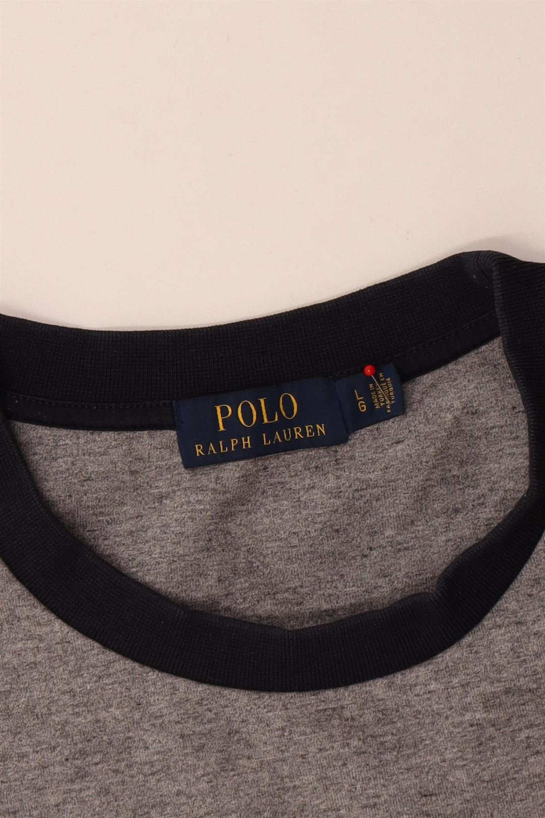 Мужской свитшот Polo Ralph Lauren, большой серый полиэстер с цветными блоками