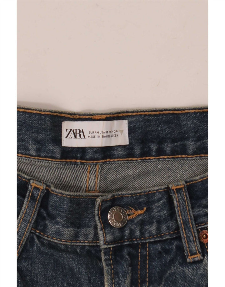 Женские прямые джинсы Zara EU 44 XL W34 L32 синие
