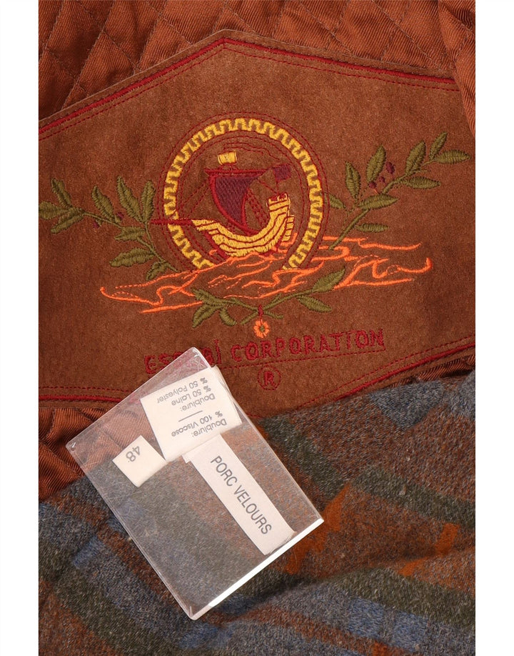 Винтажная мужская замшевая куртка IT 48 Medium Brown Suede