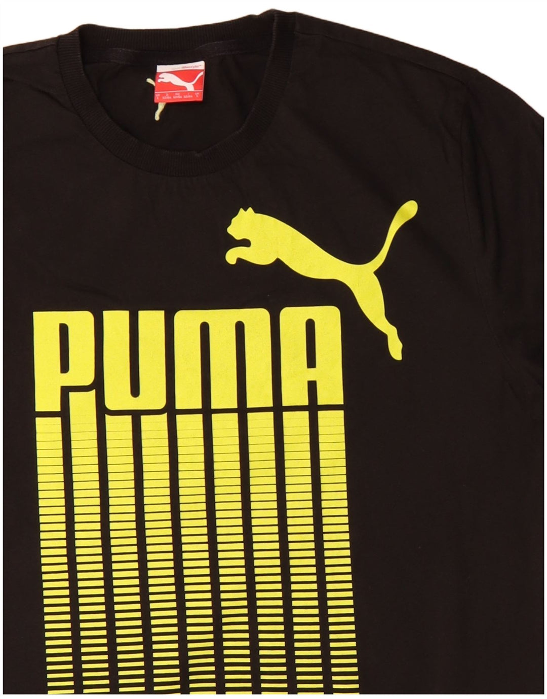 Мужская футболка с рисунком Puma, большая черная хлопковая рубашка