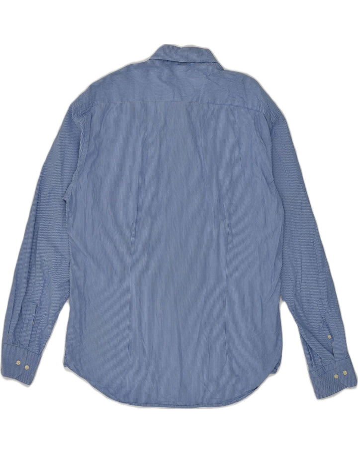 BEST COMPANY Mens Slim Fit Shirt 2XL Blue Pinstripe Cotton | Vintage Best Company | Thrift | Second-Hand Best Company | Used Clothing | Messina Hembry 