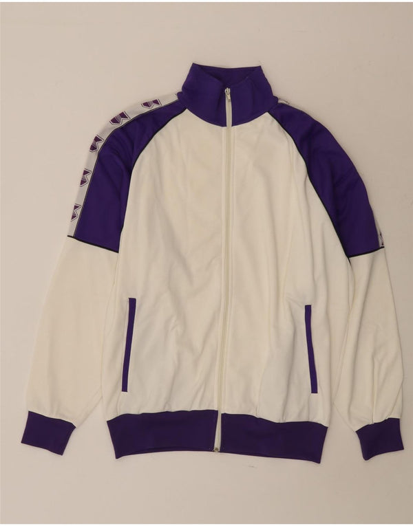 Винтажный мужской спортивный костюм с графическим рисунком, большой белый полиэстер с цветными блоками