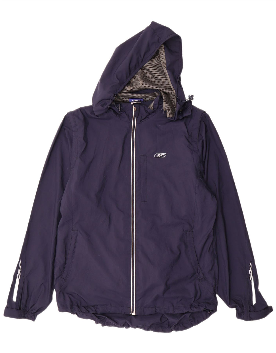 Мужская ветровка Reebok на молнии с капюшоном UK 38 Medium Navy Blue Sports