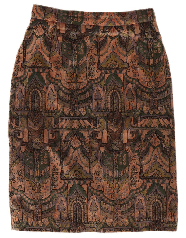 Винтажная женская юбка-карандаш с рисунком IT 40, маленькая W27, разноцветная