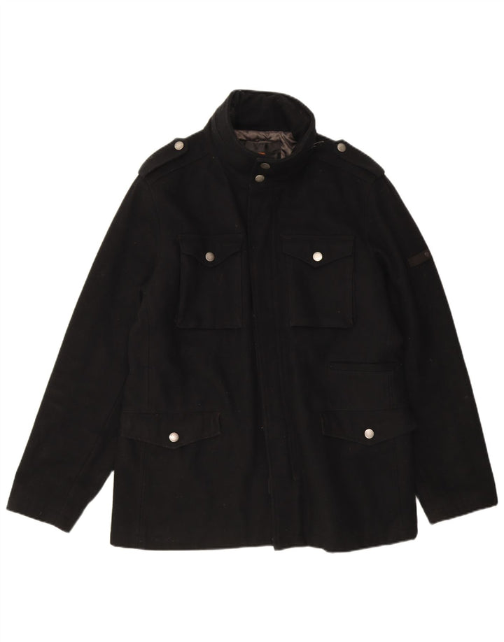 Мужская куртка общего назначения Ben Sherman UK 40, большая черная шерсть