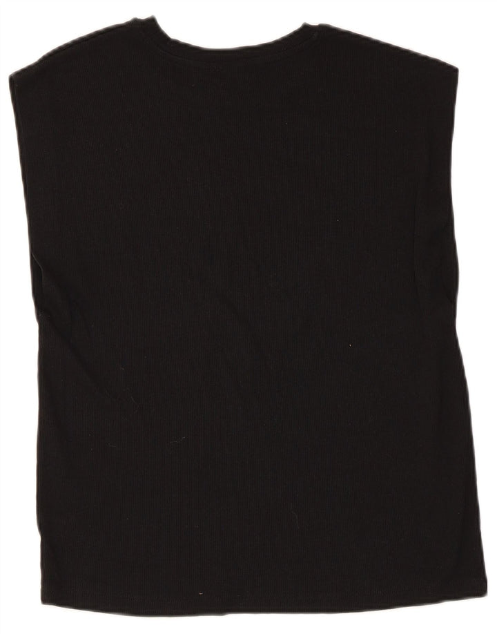 Женский жилет Zara UK 10, маленький, черный, хлопок
