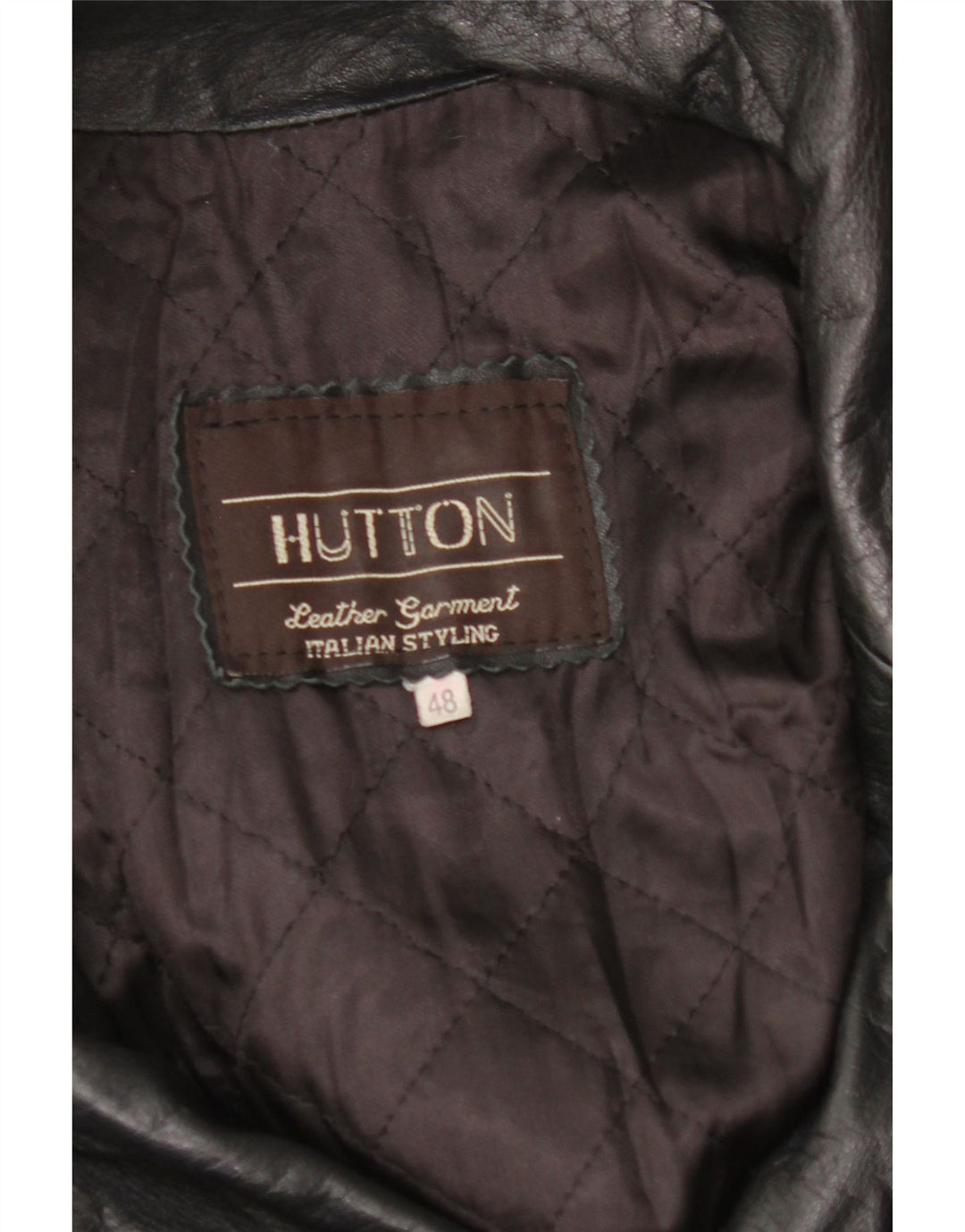 ВИНТАЖНОЕ Женское кожаное пальто IT 48 XL Черное