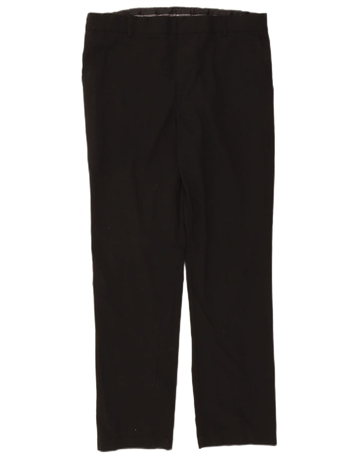 Мужские прямые костюмные брюки Marks & Spencer W34 L29 черные