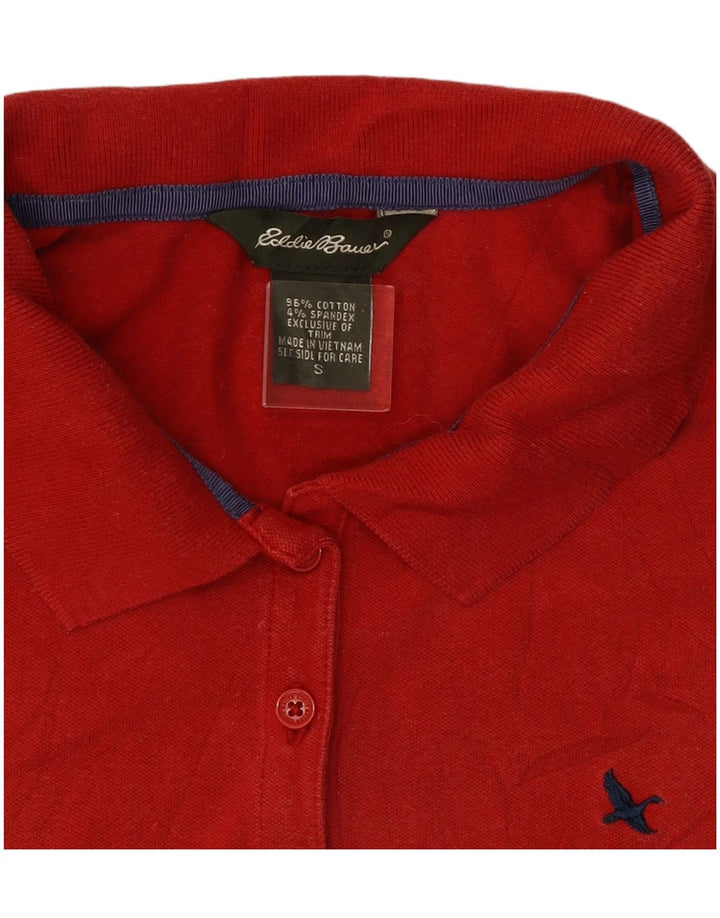 Женская рубашка поло EDDIE BAUER UK 10, маленькая, красный хлопок