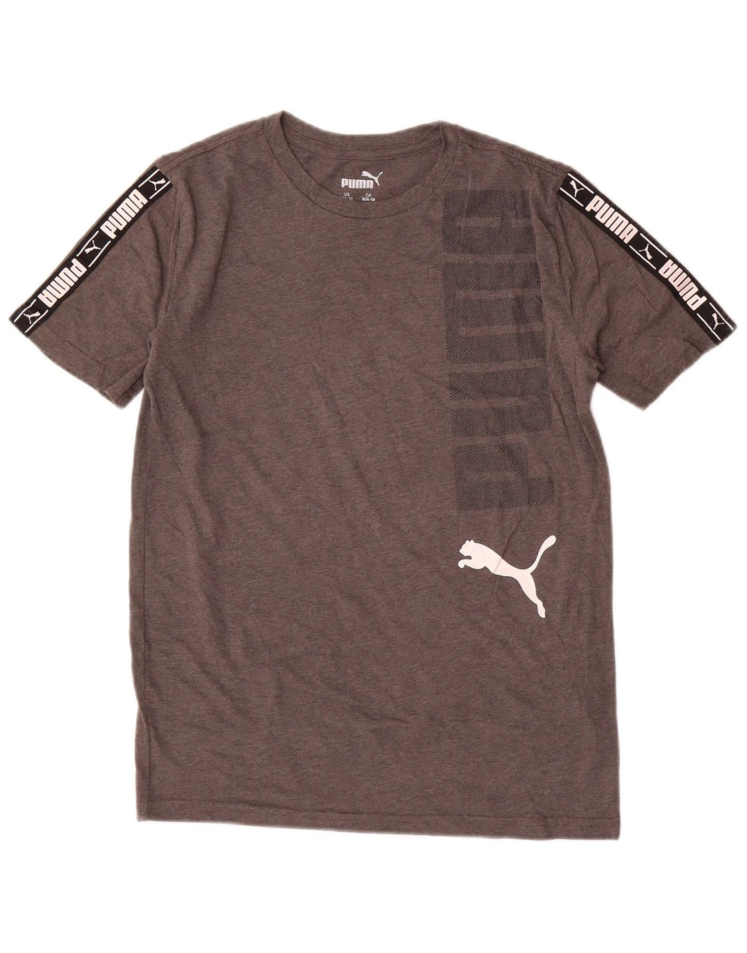 Футболка с рисунком PUMA для мальчиков, топ 14–15 лет, большая серая