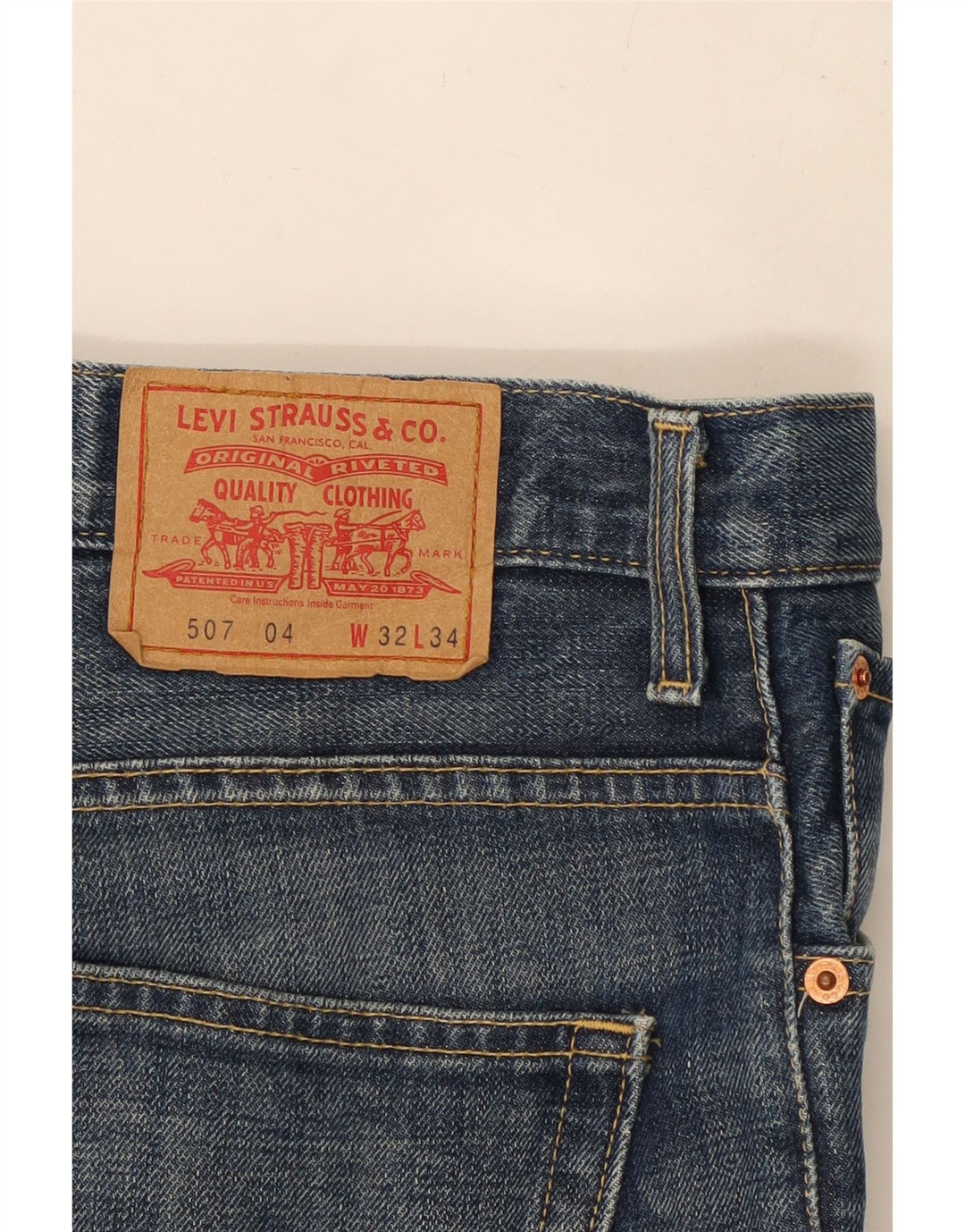 Мужские джинсы LEVI'S 507 Bootcut W32 L34 Синие, хлопок