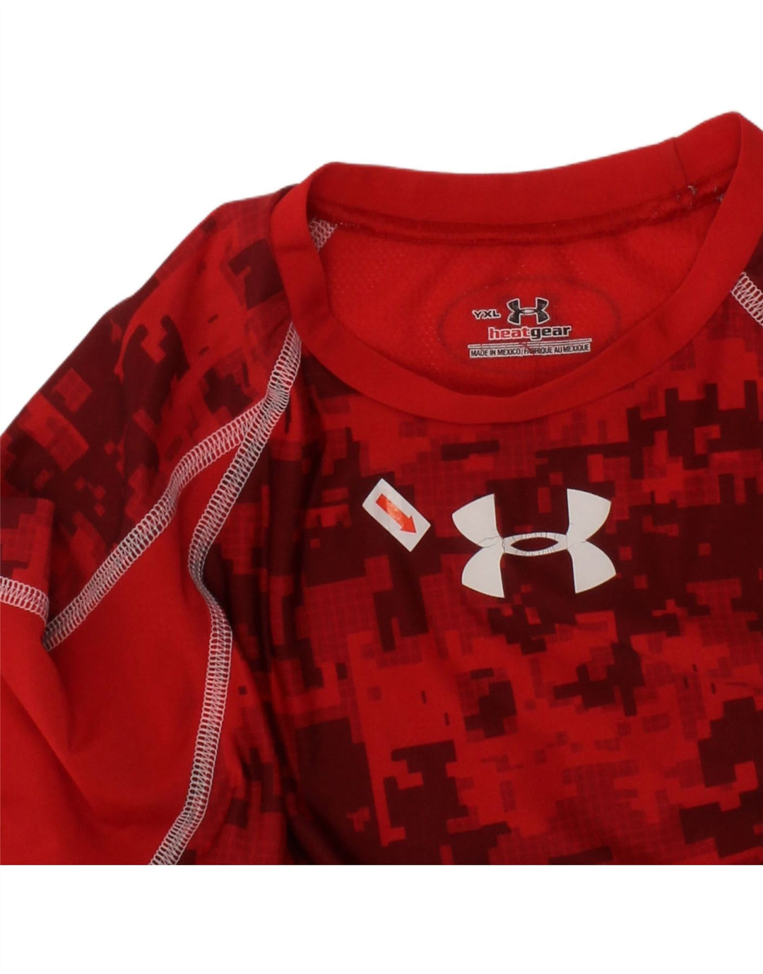 Футболка с рисунком Under Armour для мальчиков Heat Gear с длинными рукавами, 13–14 лет, размер XL, красный
