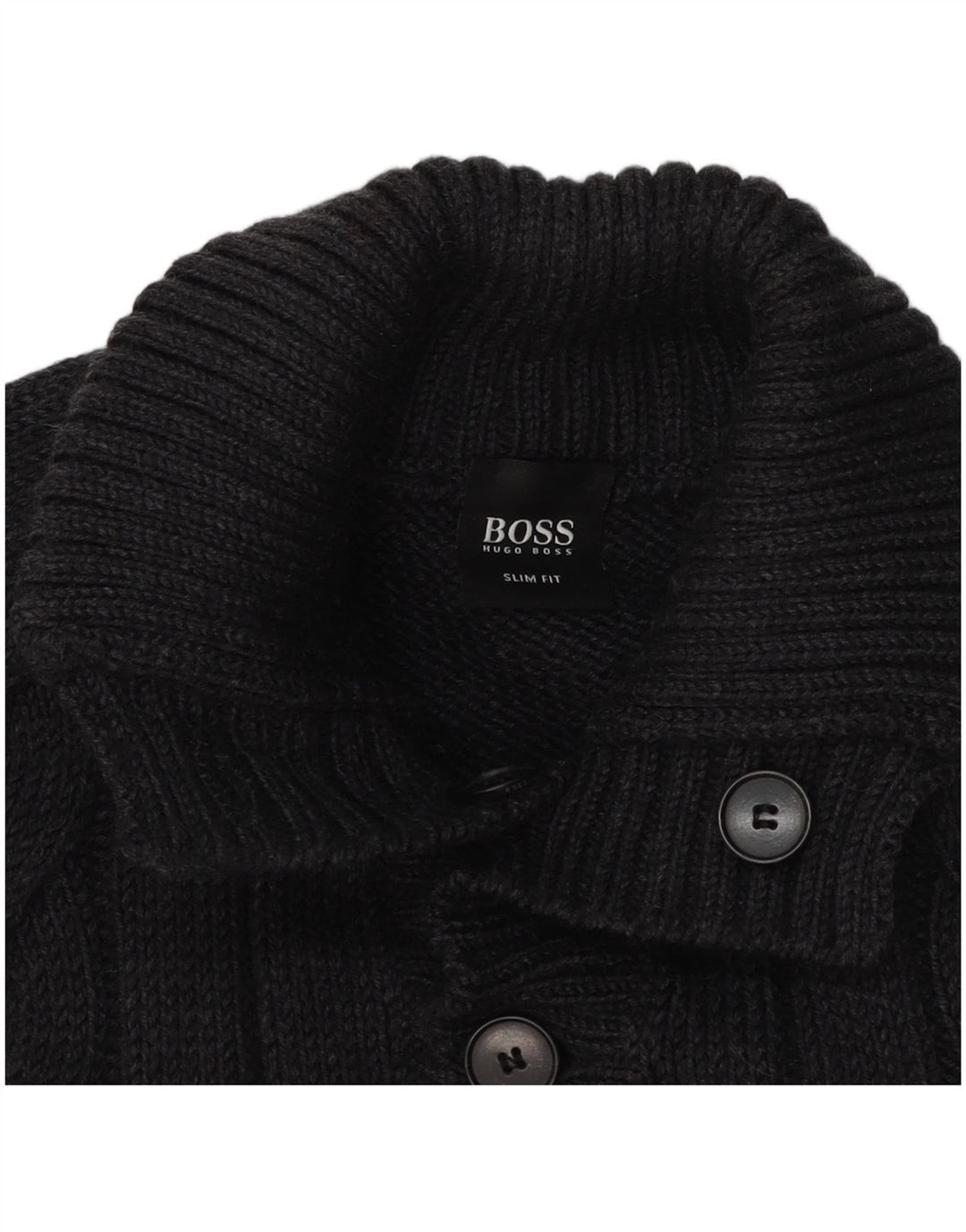 Мужской приталенный джемпер с пуговицами Hugo Boss XL, серый