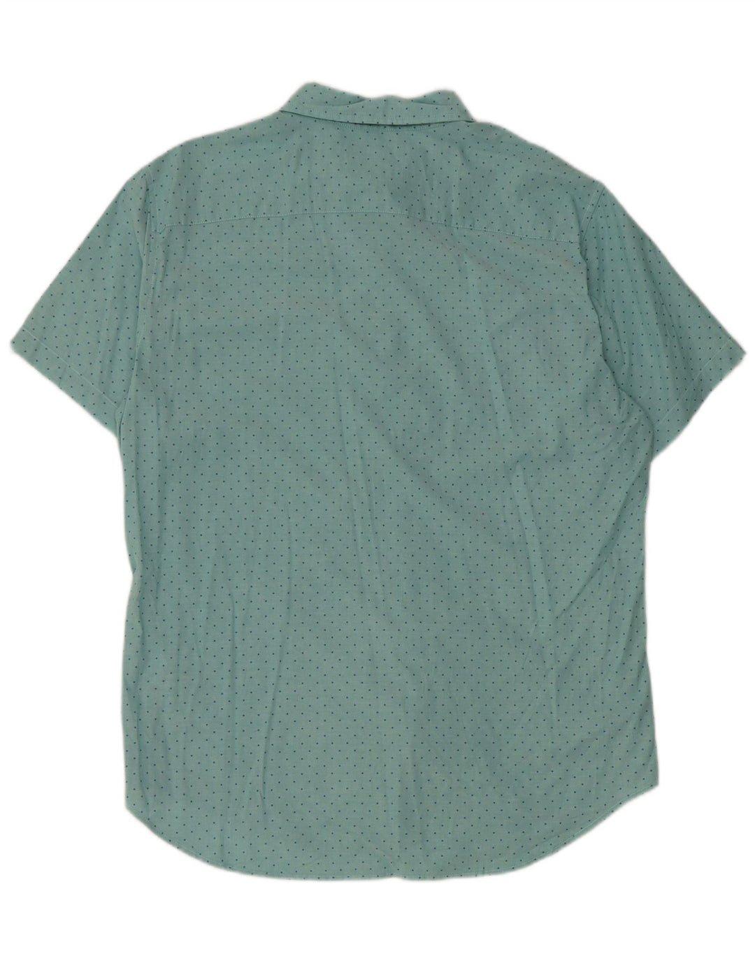 BONOBOS Мужская приталенная рубашка с коротким рукавом, большая синяя хлопковая рубашка в горошек