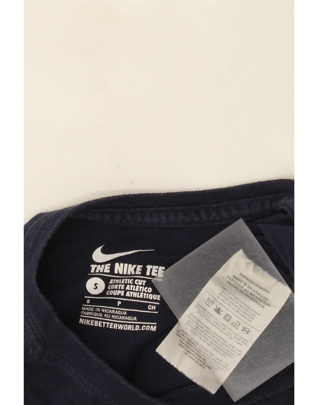 Мужская футболка спортивного кроя Nike, маленький темно-синий хлопок