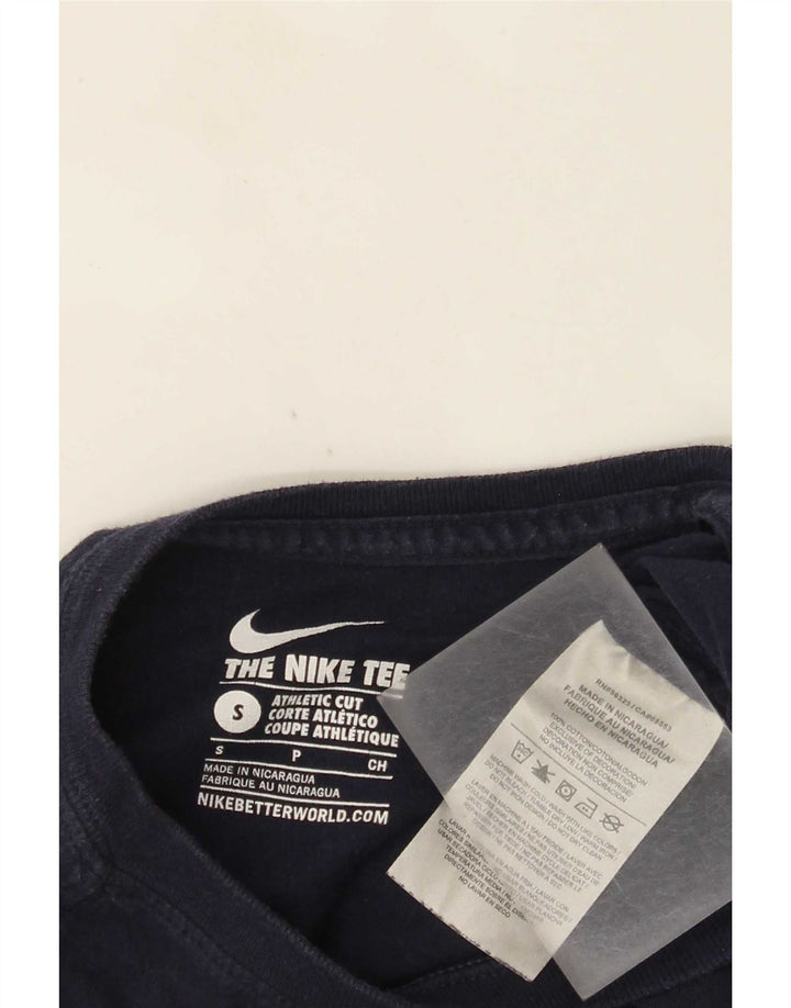 Мужская футболка спортивного кроя Nike, маленький темно-синий хлопок
