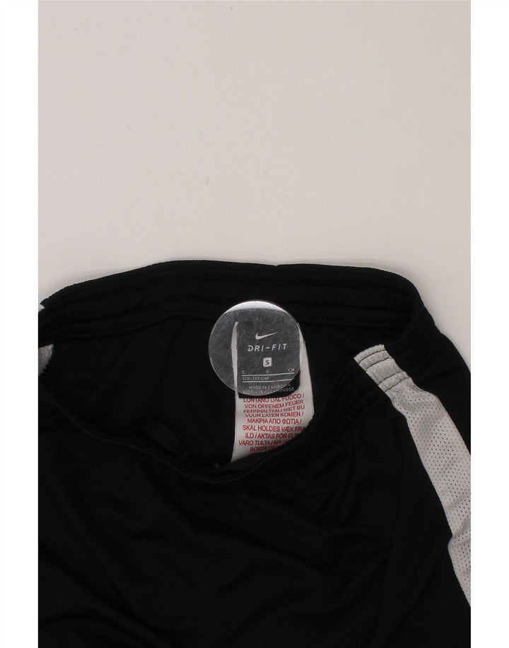 NIKE Boys Dri Fit Sport Shorts 7-8 Years Small Black Colourblock Polyester Vintage Nike and Second-Hand Nike from Messina Hembry 