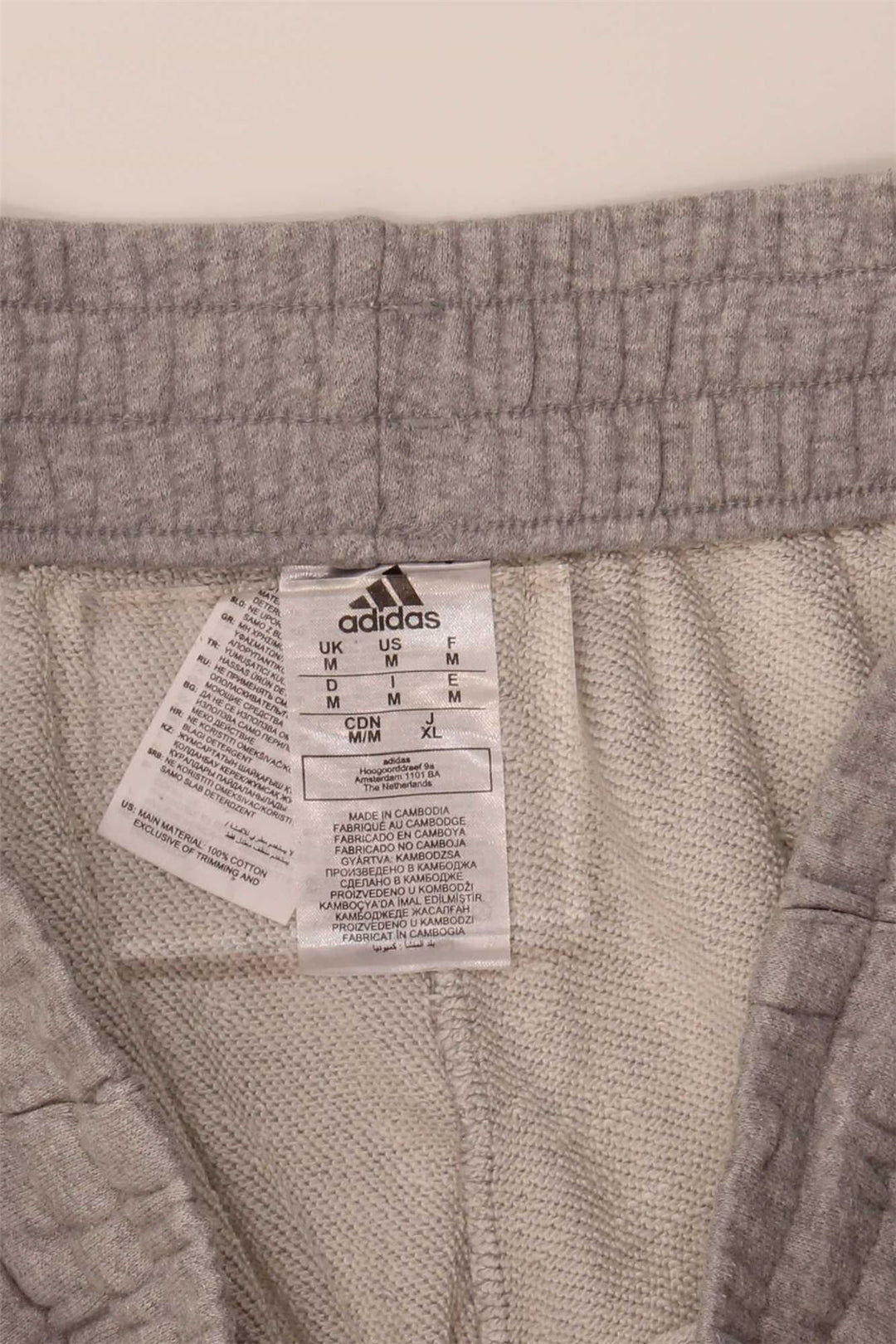 ADIDAS Mens Graphic Tracksuit Trousers Joggers Medium Grey Cotton