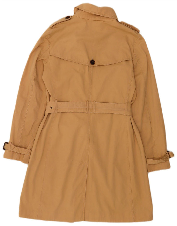 Женский тренч Massimo Dutti UK 14, большой размер, бежевый хлопок